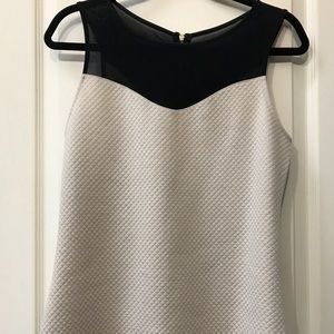 Express Dressy Black White Tank